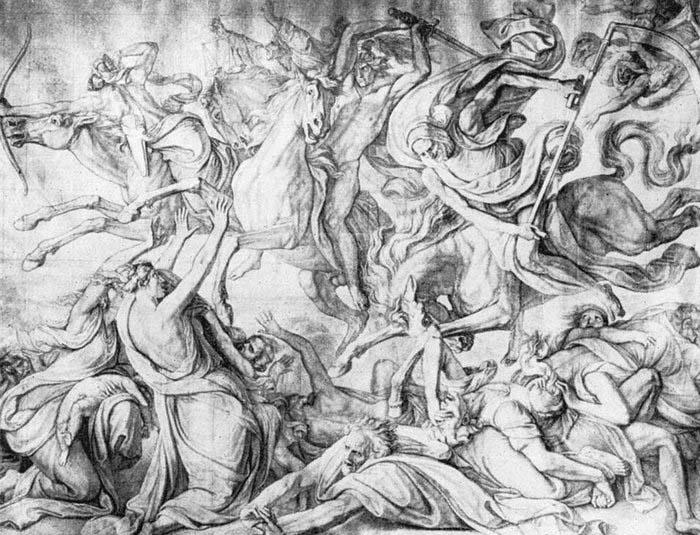 CORNELIUS, Peter The Riders of the Apocalypse Germany oil painting art